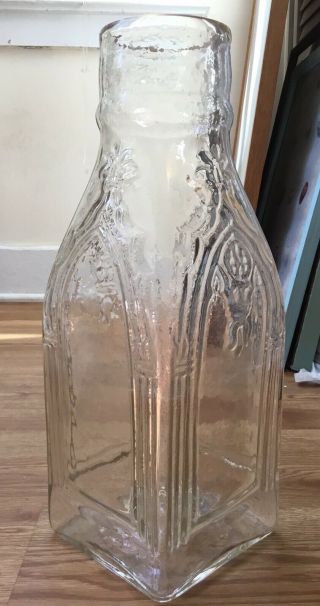 Unusual Rare Willington Cathedral Pickle Jar W.  Ground Lip - 13.  5” Gallon Size