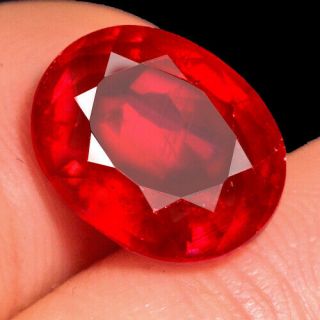 5.  95ct Natural Mozambique Blood Red Ruby Faceted Cut Qhb784