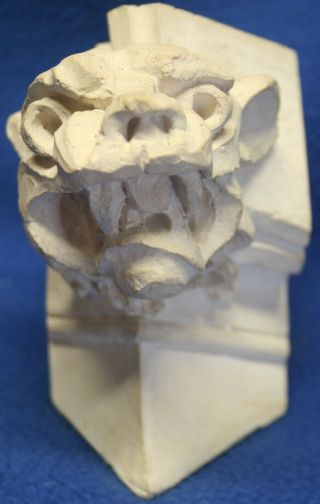 Fantastic Hand - Carved Signed Gargoyle Art Sculpture By M.  Harlow Wc Marks Look