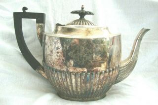 Antique Georgian Style Silver Plated Teapot Walker & Hall Sheffield No:109/20