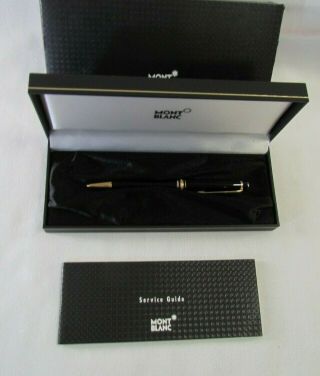 Mont Blanc Meisterstuck Black Gold Ball Point Pen 10883 Case Box (p1)