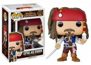 Pirates Of The Caribbean Pop Disney Captain Jack Sparrow Vinyl Figure 172