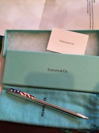 Tiffany & Co Sterling Silver American Flag Pen