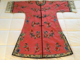 Vintage Chinese Embroidered Silk Robe 1930’s