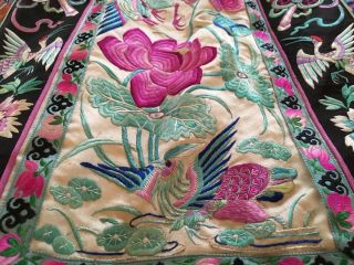 ANTIQUE LATE 19th / 20th QING CHINESE EMBROIDERED SILK SKIRT 3