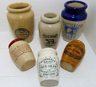 Small Cox & Sons Pure Fresh Cream Pot from Cardiff Milk Supply Co c1910 2
