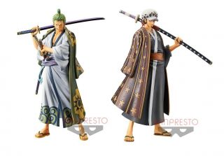 Pre - One Piece Zoro & Law Figure Dxf The Grandline Men Wano Country Vol.  2 &3