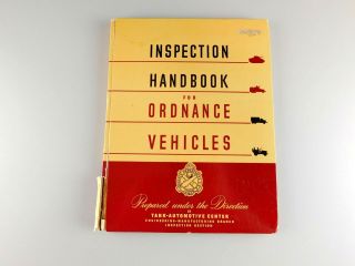 Vintage 1943 Ww Ii Inspection Handbook For Ordnance Vehicles Tank Jeep Truck