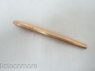 Vintage Sheaffer Imperial Triumph 14k Gold Filled White Dot Fountain Pen 14k Nib
