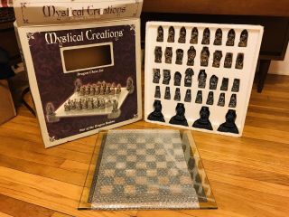 Vintage Mystical Creations War Of The Dragon Realms Castle Chess Set