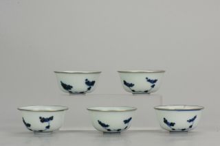 Rare Antique Chinese 16/17 C Ming Dynasty Set Of Tea Bowls China Porcelain