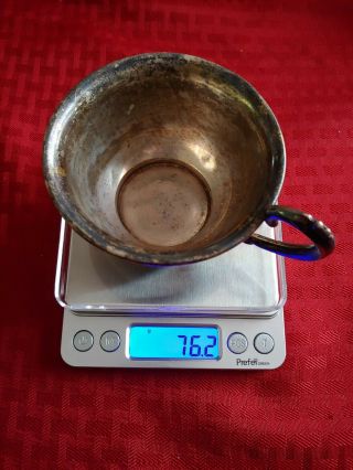 830s Silver Cup Lo Makers Marks 72.  6 Grams