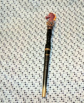 Gold & Black Magiquest Wand With A Red Dragon Topper - Great Wolf Lodge - 2005