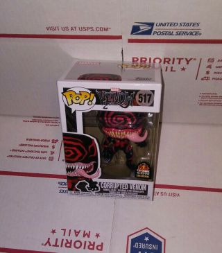 Funko Pop Marvel Corrupted Venom 517.  Lacc 2019 Shared Exclusive.  In Hand.