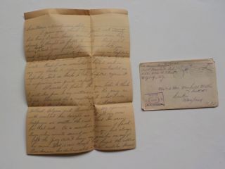Wwii Letter 1945 Machine Gunner Luxembourg Germans 501st Parachute Infantry Ww2