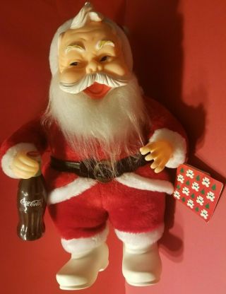 Vintage 1984 15 " Rushton Co.  Plush/stuffed Coca - Cola Santa Claus Coke