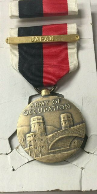 Ww Ii Army Of Occupation Medal Set With Japan Bar