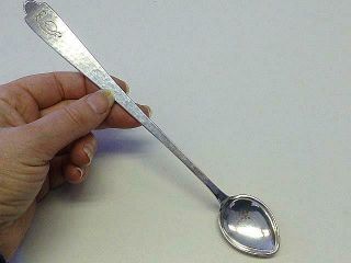Modernist Kalo Hand Wrought Hammered Sterling Silver Iced Tea Spoon Martini Stir