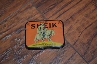 B33 - Sheik Condom Tin Mfd.  By Julius Schmid,  Inc.  York Ny