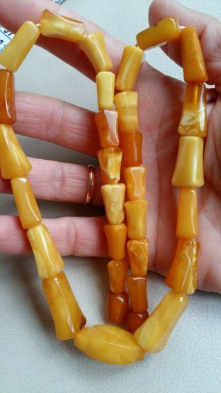 Vintage Baltic Amber Necklace,  Beads Baltic Amber,  26 Grams