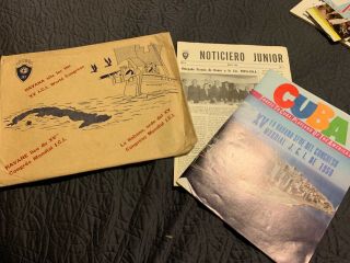 J.  C.  I.  World Congress Vintage 1958 Cuba Magazines & Envelope For Those Attending