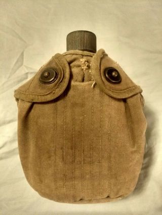 1944 Ww2 Vollrath Us Army Canteen And Belt