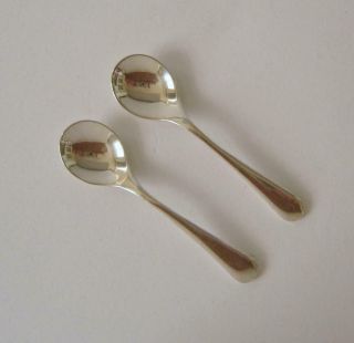 A Vintage Sterling Silver Small Mustard Spoons Birmingham 1928 Adie Bros
