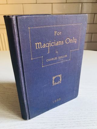 ‘for Magicians Only’ By Charles Waller Card Magic Conjuring Book Thayer Magic