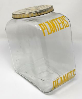 Vintage Planters Peanuts Streamline Store Counter Jar W/lid