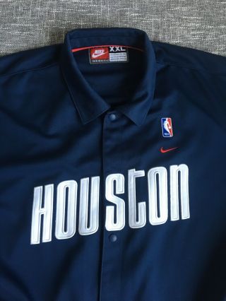 Vtg 1995 Nike Houston Rockets Warm Up Jersey Shooting Shirt Nba 90s Mens 2xl Xxl