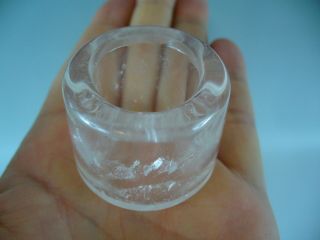 Antique Chinese Carved Rock Crystal Thumb Ring