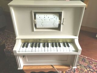 Vintage Piano Lodeon By J.  Chein & Co.  Player Piano With 5 Rolls,  "