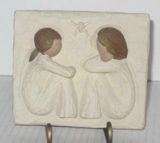 Willow Tree Angel Friendship Demdaco 2001 Susan Lordi Plaque With Easel