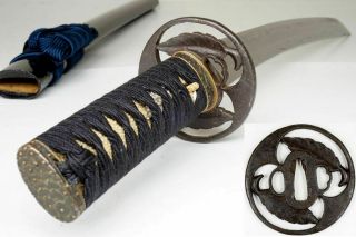 Art Hamon Line Authentic Antique Japanese Wakizashi Sword Samurai Katana Nihonto