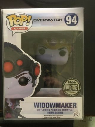 Funko Pop Overwatch Widowmaker Blizzard Shop Exclusive 9.  6 Near W/protector