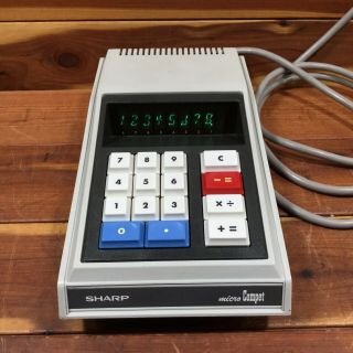 Vintage Desktop Calculator - Sharp Micro Compet - Model Qt - 8d - Vfd Itron Tubes