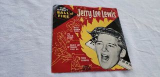 Jerry Lee Lewis The Great Ball Of Fire On Sun Epa - 107 45 Ep With Picture Sleeve