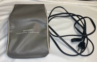 Vintage Sharp Pc - 1001 Electronic Calculator With Dust Cover -