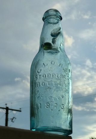 Antique 1875 Globe Codd Soda Mineral Bottle 