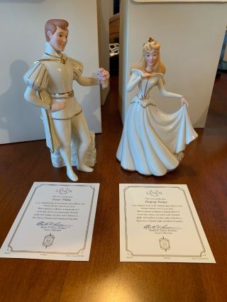Lenox Disney Numbered Sleeping Beauty And Prince Phillip With Boxes