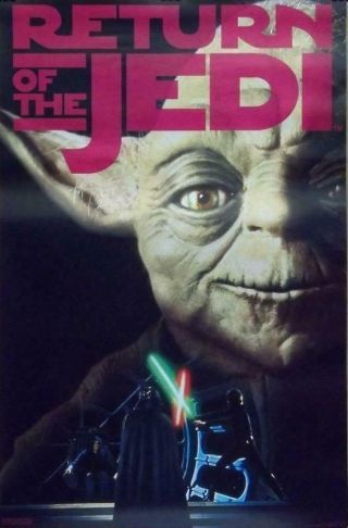 Star Wars Return Of The Jedi Yoda Movie 1995 Poster 23 X 35