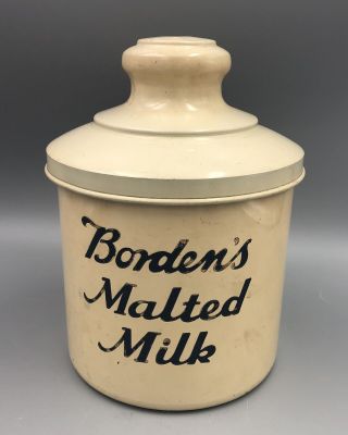 Borden ' s Malted Milk Soda Fountain Canister 2