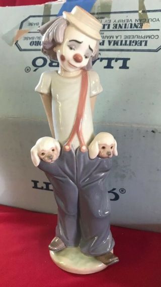 Lladro - Little Pals - Clown W/ Puppies 1985 Collectors Box