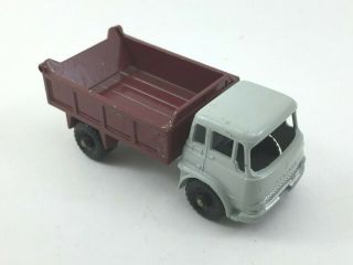 Vtg Matchbox Lesney Bedford 7 - 1/2 Ton Tipper Gray Maroon Bed Made In England