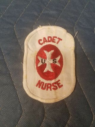 Ww2 Us Cadet Nurse Corps White Twill Shoulder Patch Vintage