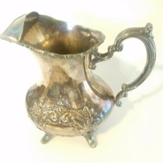 Crest Of Windsor Water Pitcher Vintage Poole Silver Plated Ice Lip Hollowware