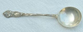 Watson Lily Pattern Sterling Silver Cream Soup Gumbo Spoon Relief Design Wallace
