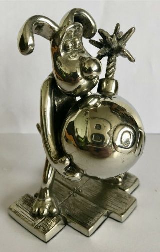 Robert Harrop Wallace And Gromit Pewter Gromit And The Bomb Wgmill01