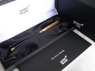 Montblanc Noblesse Doue Marble Green Rollerball Gold Plated Cap