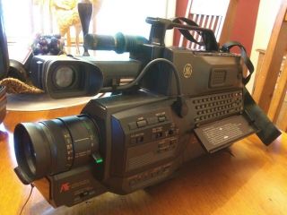 Vintage Ge Cg - 9815 Hq Movie Video System Vhs Camcorder With Case & Charger